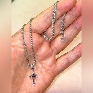 🕸️🕷️Gothic Cross 925 Silver Necklace (Unisex)🕷️🕸️